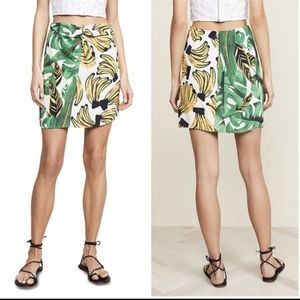 Farm Rio Bossa Amazonia Front Tie Mini Skirt